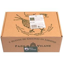 Huevos de gallinas en libertad PAZO DE VILANE L 6 unidades  (LIBRES DE JAULA)