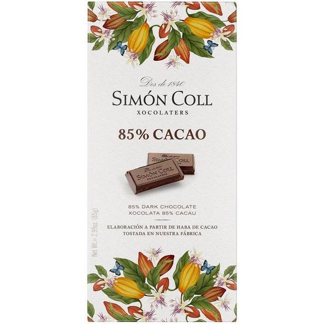 Chocolate 85% cacao simon coll, tableta 85 g