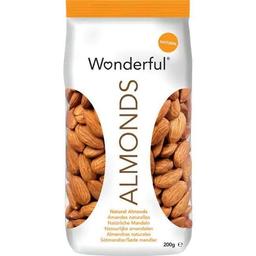 Almendras al natural con piel wonderful, bolsa 200 g