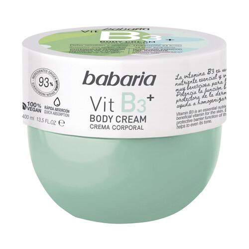 BABARIA Crema corporal de rápida absorción con vitamina B3+ BABARIA 400 ml