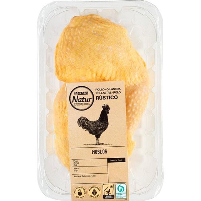 Muslos de pollo eroski natur, 2 uds., bandeja aprox. 600 g