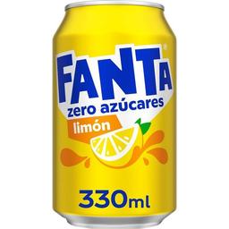 Refresco de limón fanta zero, lata 33 cl