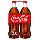 COCA COLA Refresco de cola pack 2 uds. x 1,25 l