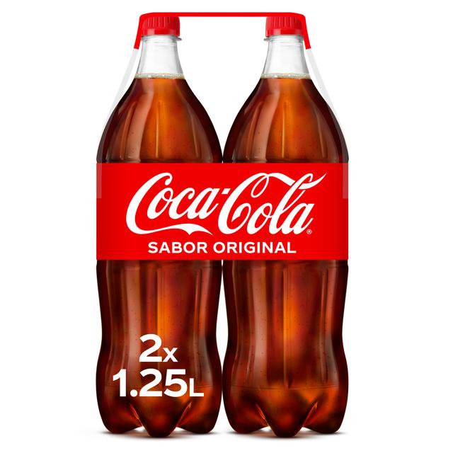 COCA COLA Refresco de cola pack 2 uds. x 1,25 l