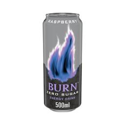 BURN Zero Bebida energética sin azúcar, con sabor a frambuesa lata de 50 cl