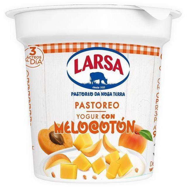 Yogur con melocotón larsa, tarrina 125 g