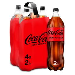 Refresco cola Coca-Cola botella 2l pack 4 zero