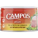 Atún en aceite de girasol campos, lata 400 g