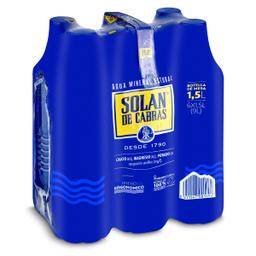 Agua mineral natural Solán de Cabras botella 6 x 1.5 l