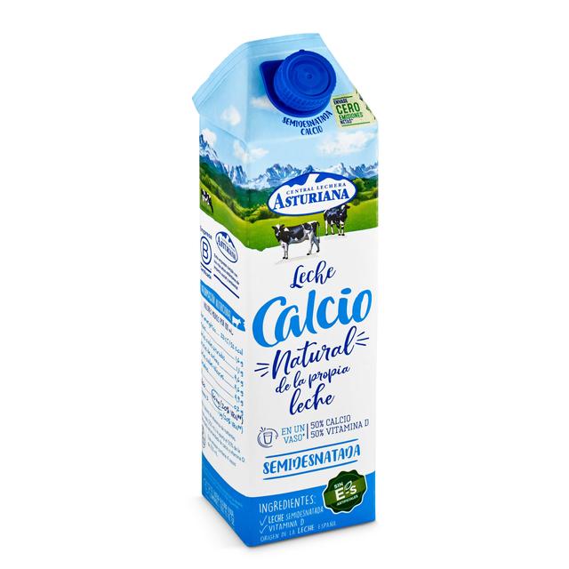 Leche semidesnatada calcio Central Lechera Asturiana brik 1 l