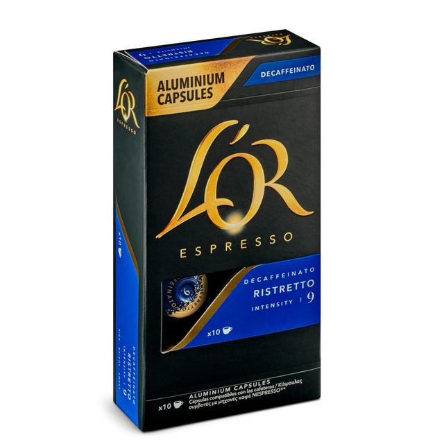Café en cápsulas espresso ristretto descafeinado L'Or caja 10 unidades