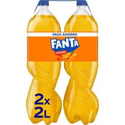 Refresco de naranja fanta, pack 2x2 litros