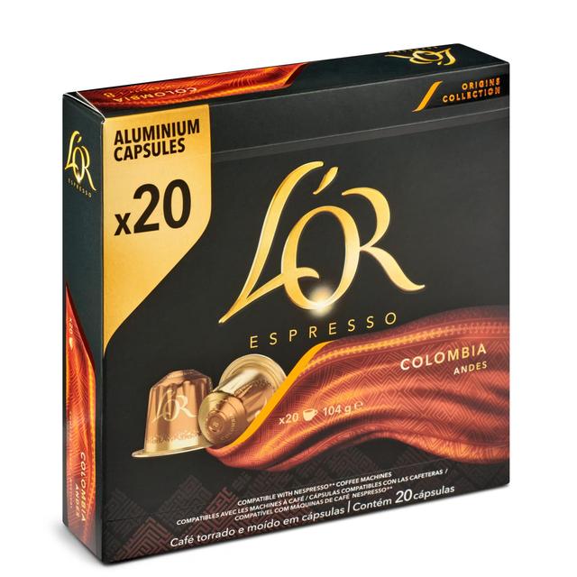 Café Colombia expresso intensidad 8 L´or 20 cápsulas