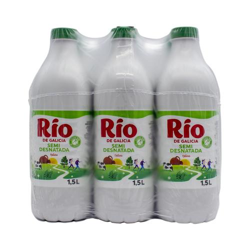 RÍO Leche semidesnatada de vaca, de origen gallego 6 x 1.5 l