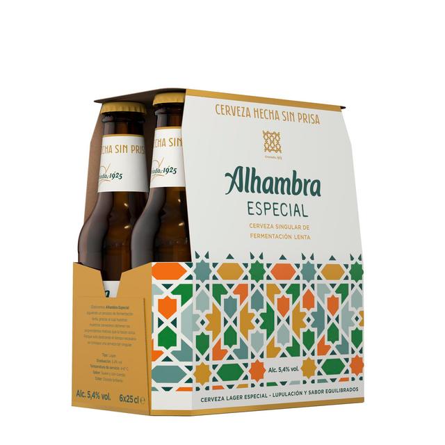 Cerveza Alhambra Lager Singular pack 6 botellas de 25 cl