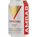 Cerveza especial ambar, lata 33 cl