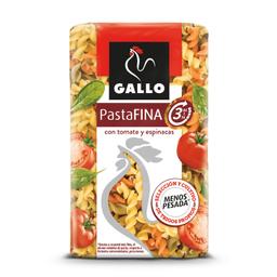 Espirales de tomate y espinacas pasta fina Gallo 400 g