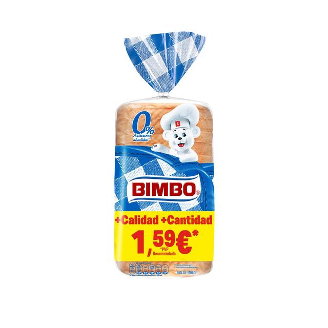 Pan de molde sin azúcar añadido Bimbo 430 g