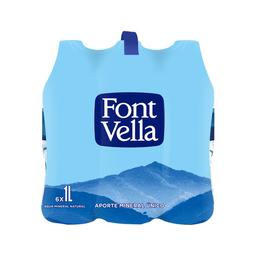 FONT VELLA Agua mineral pack 6 uds. x 1 l