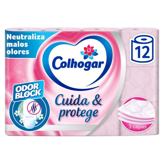 Papel higiénico Cuida&Protege Colhogar 12 rollos