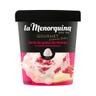 LA MENORQUINA Gourmet inspiración balear Tarrina de helado de nata y tarta queso Mahón, con salsa de frambuesa 450 ml