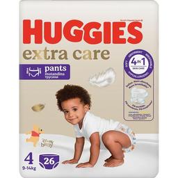 Pañal pants talla 4 (9-14 kg) huggies extra care, paquete 26 uds