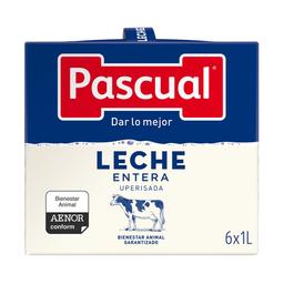 PASCUAL Leche entera procedente de animales con bienestar garantizado 6x 1l