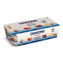 Yogur sabor coco, fresa, frutos del bosque y macedonia Danone sin gluten pack de 8 unidades de 120 g