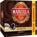 Café ristretto en cápsulas Marcilla compatible con Nespresso 40 unidades de 5,2 g