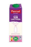 Leche desnatada Pascual sin lactosa brik 1 l