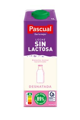 Leche sin lactosa Pascual 1l desnatada