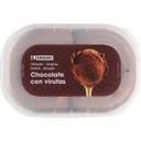 Helado de chocolate eroski, tarrina 1 litro