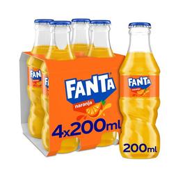 FANTA Refresco de naranja FANTA pack 4 uds. x 20 cl