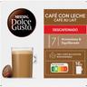 Café con leche descafeinado dolce gusto, caja 16 uds