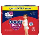 Pants 14-19 kg talla 6 dodot activity extra, paquete 35 uds
