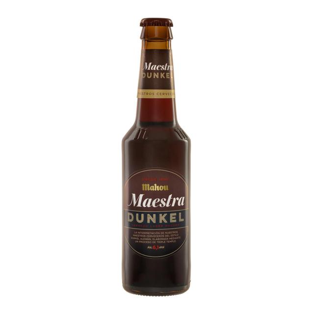 Cerveza Mahou Maestra Dunkel lager oscura botella 33 cl