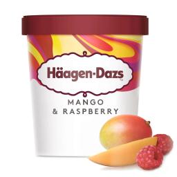 Helado de mango y frambuesa Häagen Dazs sin gluten 460 ml