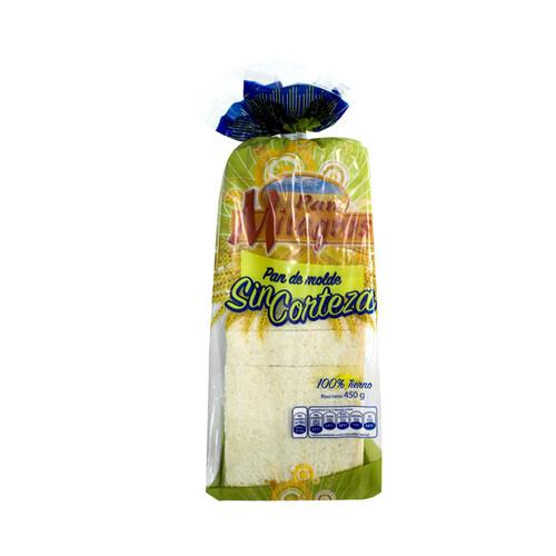 MILAGROS Pan de molde blanco sin corteza 450 g