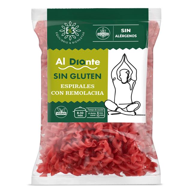 Espirales con remolacha sin gluten Al Diante bolsa 250 g