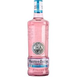 Ginebra strawberry 0,0% alcohol puerto de indias, botella 70 cl