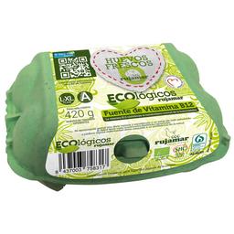 RUJAMAR Huevos de producción ecológica de categoria A y clase L-XL 6 uds