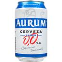 Cerveza sin alcohol aurum, lata 33 cl