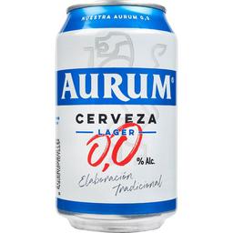 Cerveza sin alcohol aurum, lata 33 cl
