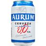 Cerveza sin alcohol aurum, lata 33 cl