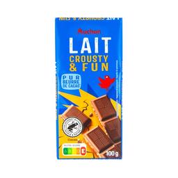 PRODUCTO ALCAMPO Crousty & Fun Chocolate con cereales crujientes tableta 100 g
