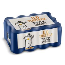 Cerveza tostada 0,0% alcohol Ramblers de Dia pack 12 x 33 cl