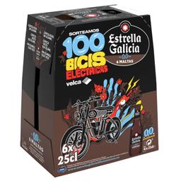 Cerveza ESTRELLA GALICIA 6 maltas 0,0 botella 6x25 cl