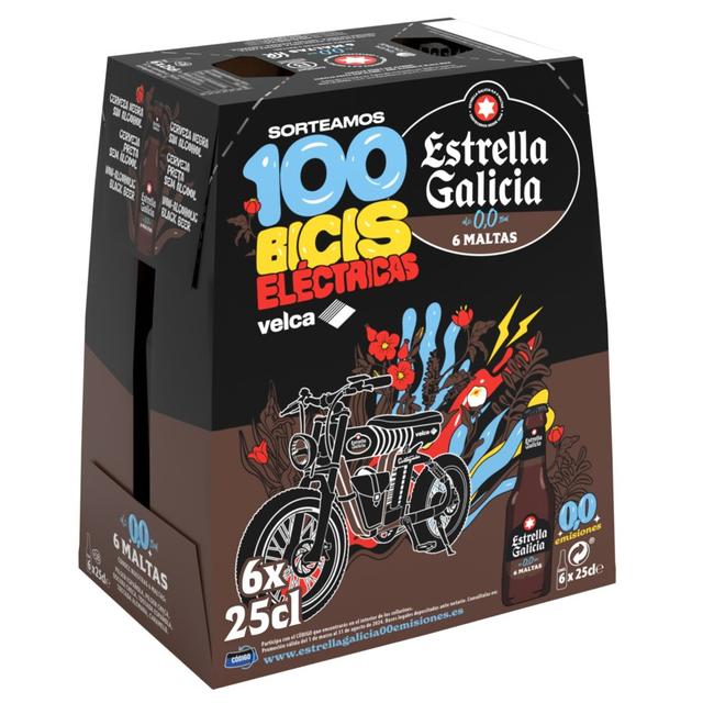 Cerveza ESTRELLA GALICIA 6 maltas 0,0 botella 6x25 cl