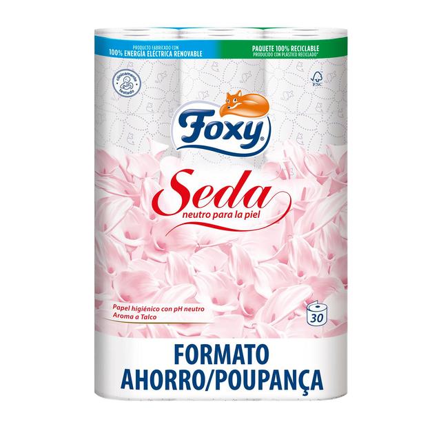 Papel higiénico 3 capas Seda Foxy 30 rollos