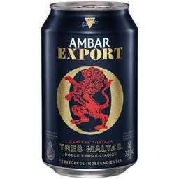 Cerveza ambar export, lata 33 cl